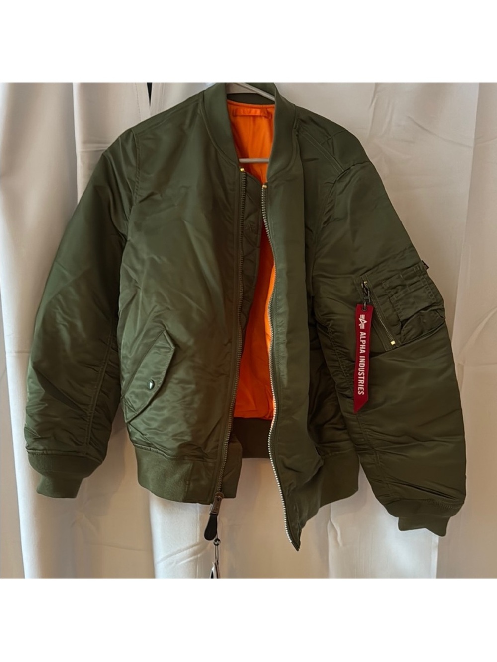 Alpha Industries Olive Green Bomber Jacket
